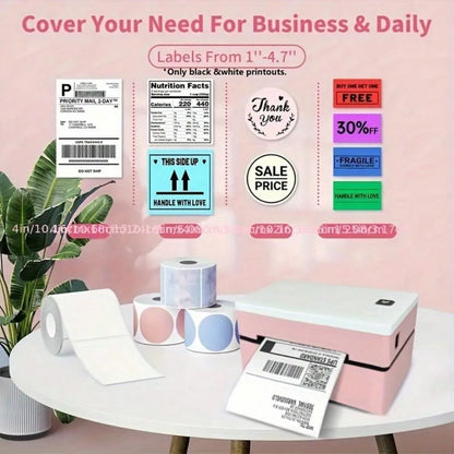 Marklife Thermal Label Printer D200 Mini Bluetooth Wireless 4X6inch Small Shipping Label Printer