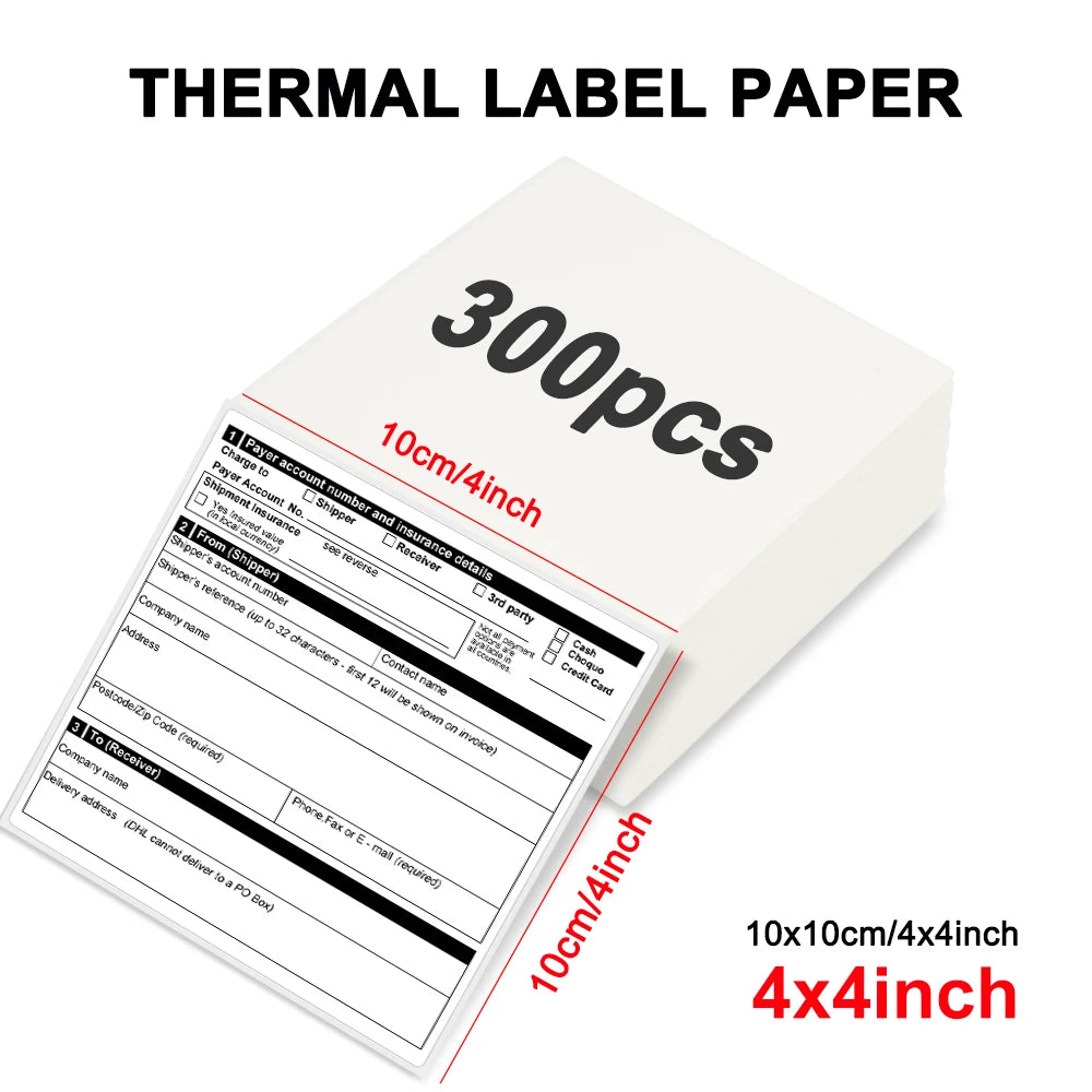 Marklife Thermal Label Printer D200 Mini Bluetooth Wireless 4X6inch Small Shipping Label Printer