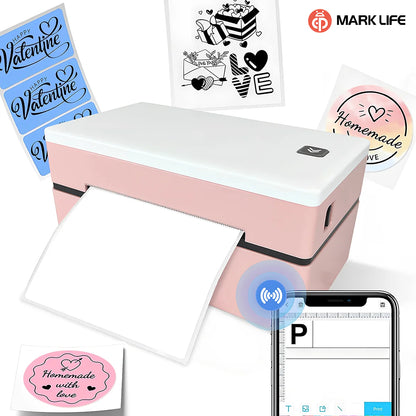 Marklife Thermal Label Printer D200 Mini Bluetooth Wireless 4X6inch Small Shipping Label Printer
